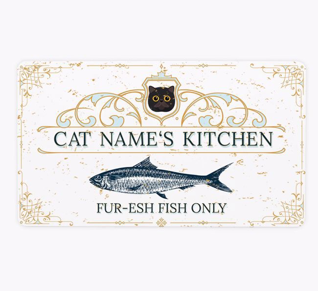 Fur-esh Fish Only: Personalized {breedFullName} Metal Sign